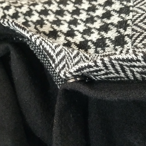 100% wool Katie Todd S/M jacket/cape/poncho type black grey patterned - Picture 12 of 12